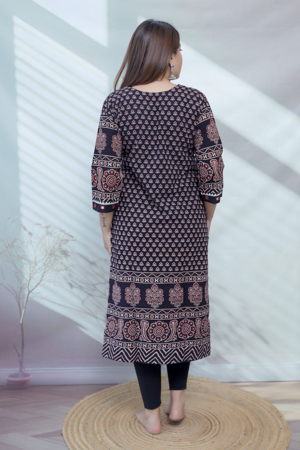 Ananya Ajarakh Mirror Cotton Straight Kurti