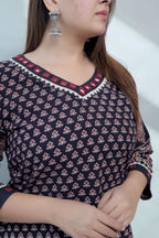 Ananya Ajarakh Mirror Cotton Straight Kurti