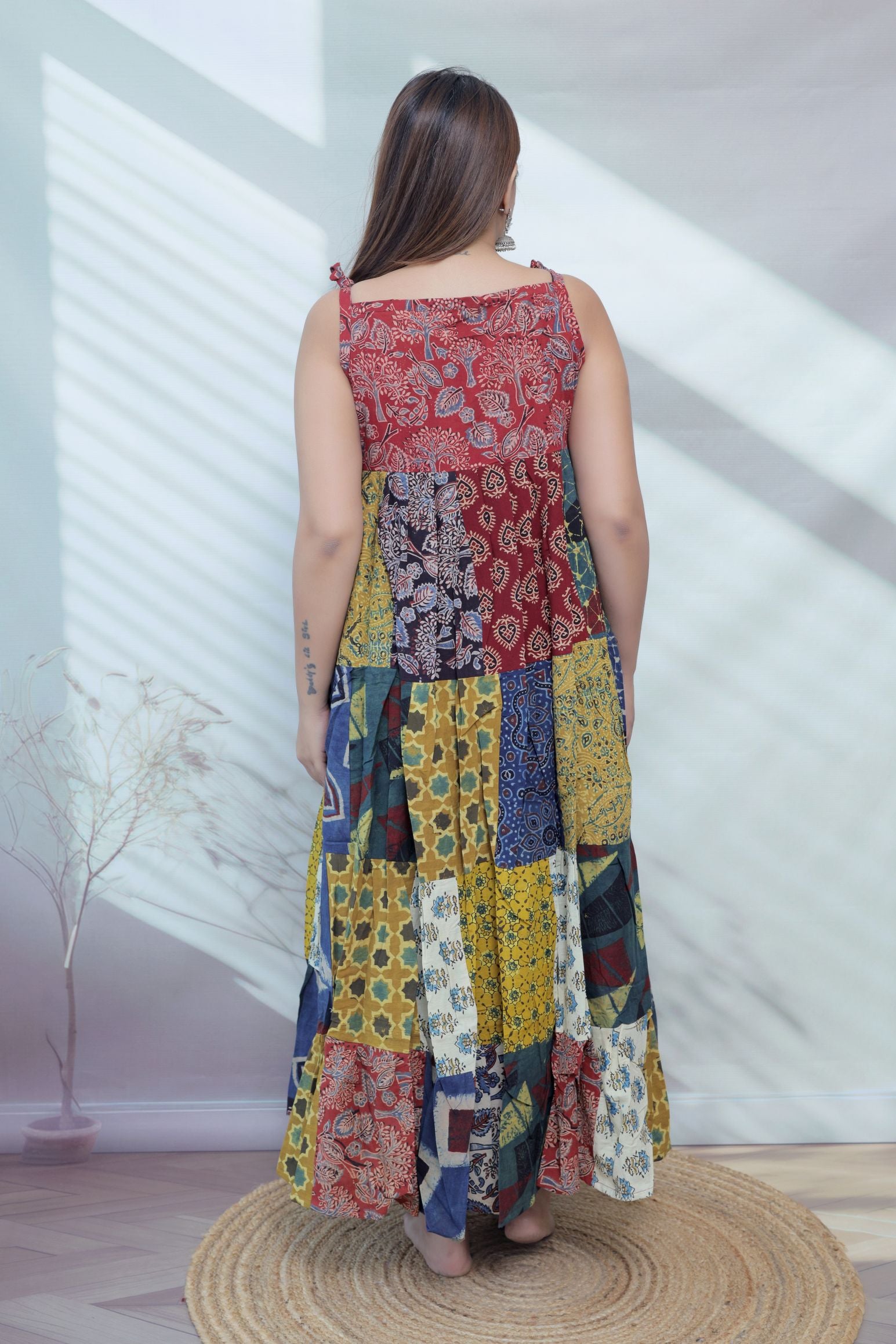 Maira Multi Ajarakh Patchwork Cotton Kurti/One Piece