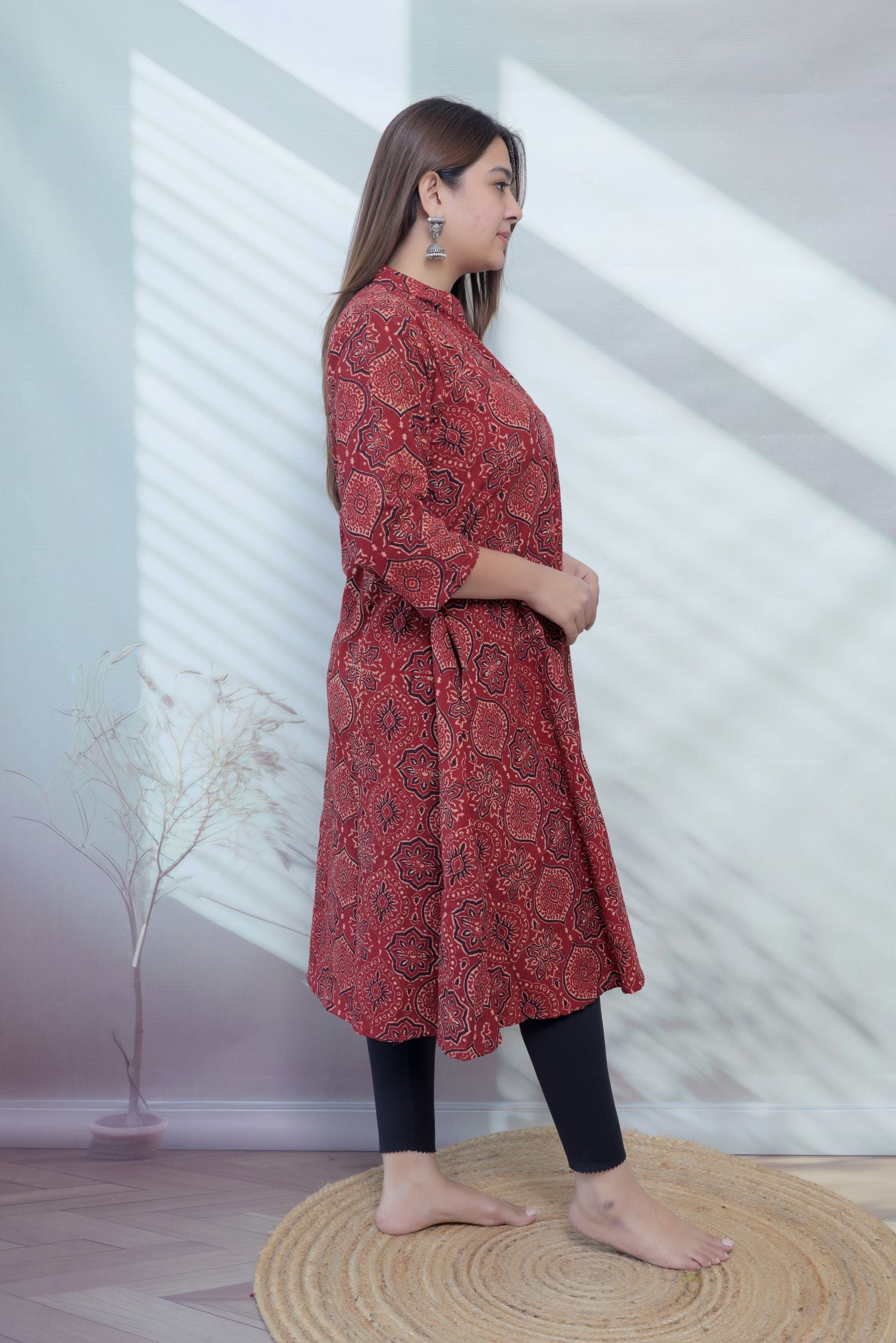 Roohi Ajarakh Blockprint A Line Cotton Kurti