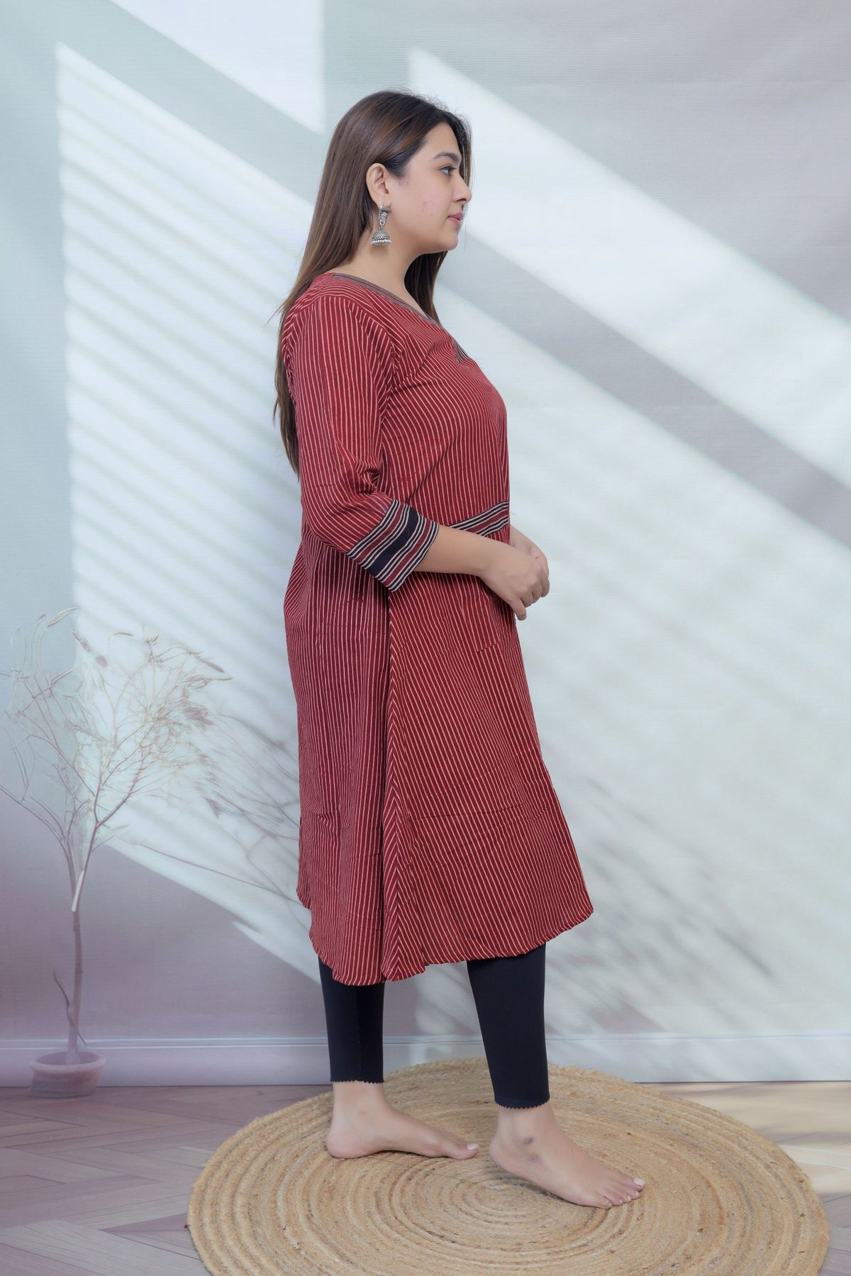 Ayra Blockprint Front Pocket Cotton Kurti