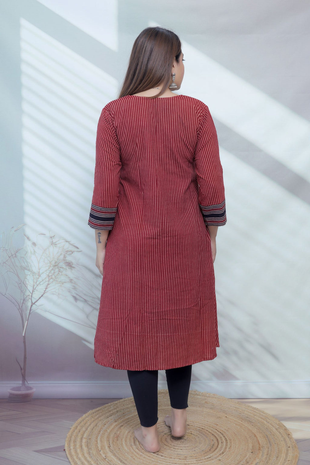 Ayra Blockprint Front Pocket Cotton Kurti