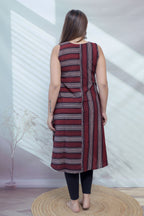 Anaya Blockprint Lining Pocket Cotton Sleeveless Kurta/One piece