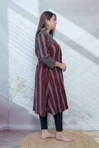 Bhagya Black Blockprint Lining A line Cotton Kurti