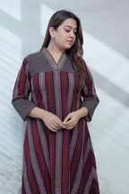 Bhagya Black Blockprint Lining A line Cotton Kurti