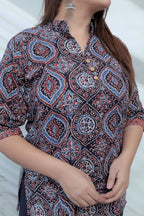 Ruhi Ajarakh Blockprinted Cotton Short Top