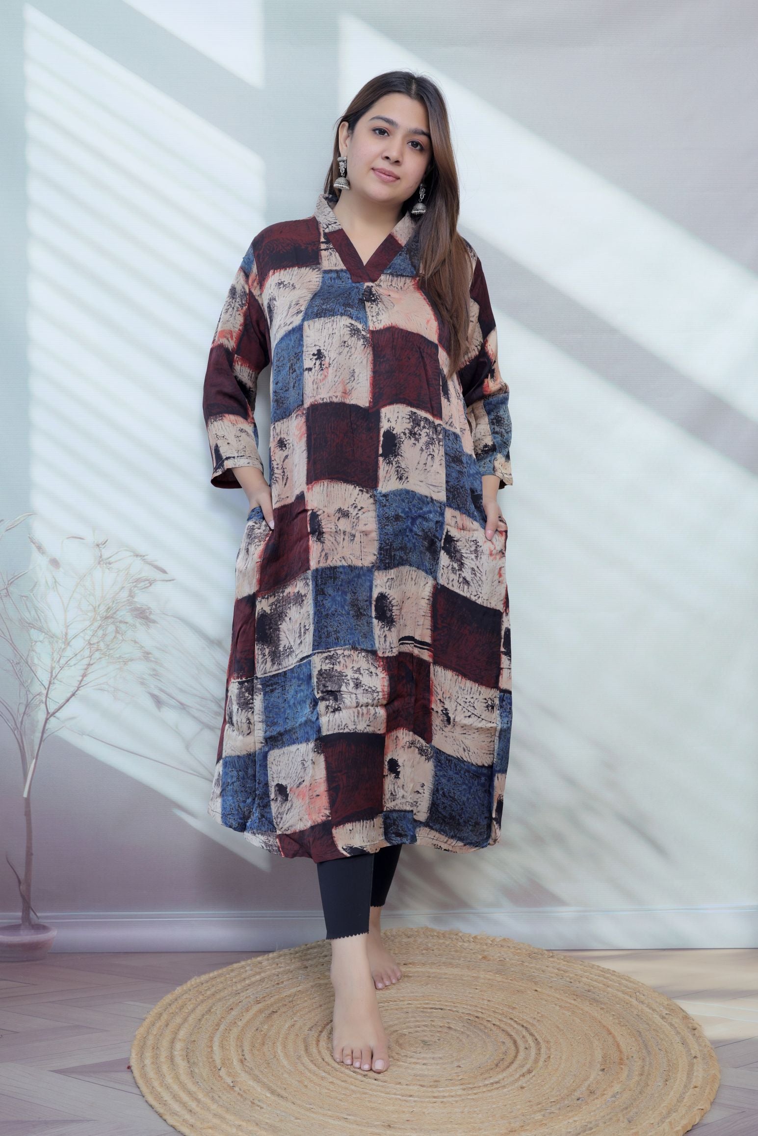 Keshvi Ajarakh Modal Silk One piece Kurti