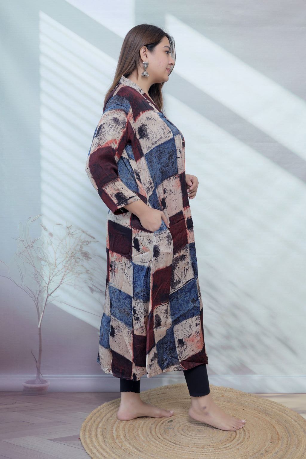 Keshvi Ajarakh Modal Silk One piece Kurti