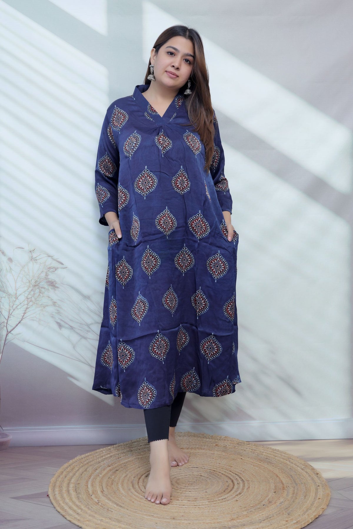 Keshvi Ajarakh Modal Silk One piece Kurti