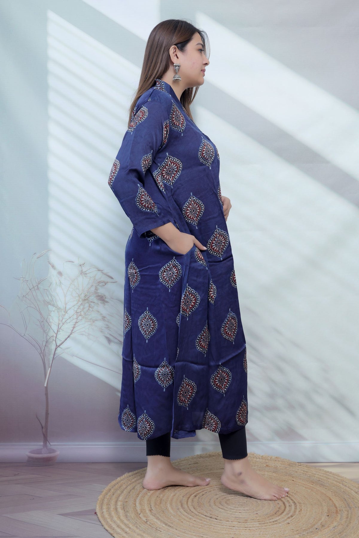 Keshvi Ajarakh Modal Silk One piece Kurti