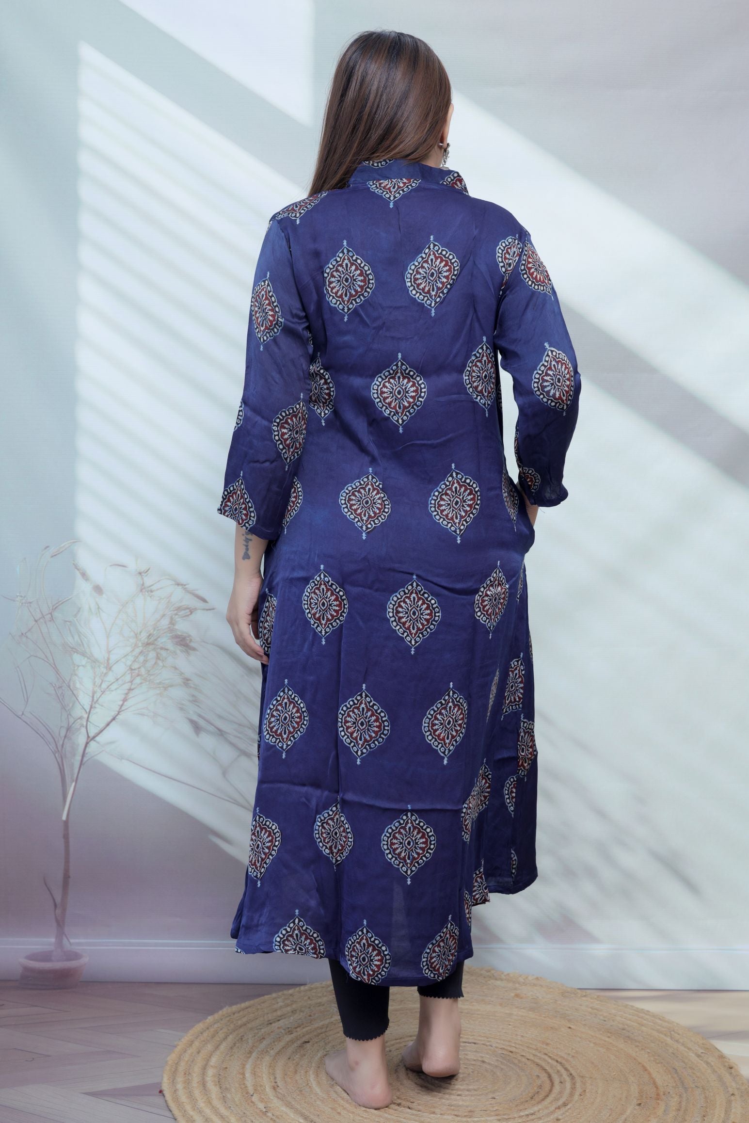 Keshvi Ajarakh Modal Silk One piece Kurti