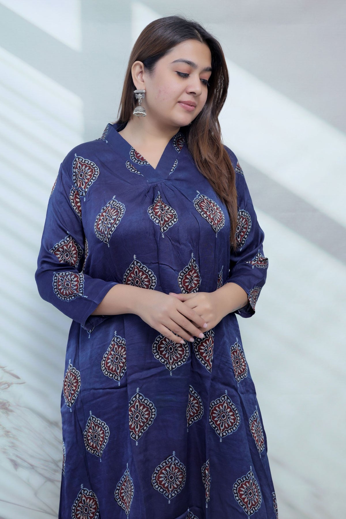 Keshvi Ajarakh Modal Silk One piece Kurti
