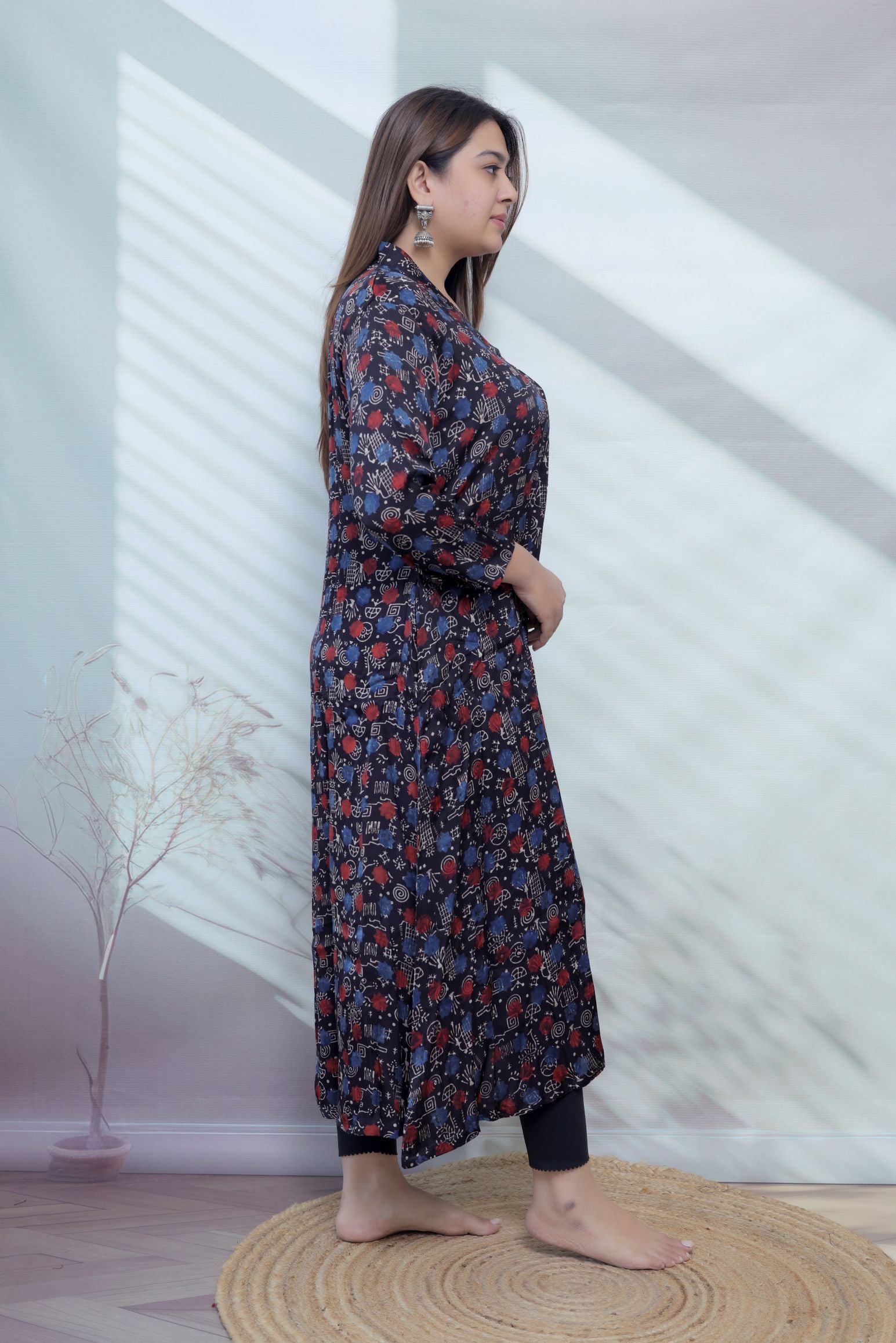 Keshvi Ajarakh Modal Silk One piece Kurti