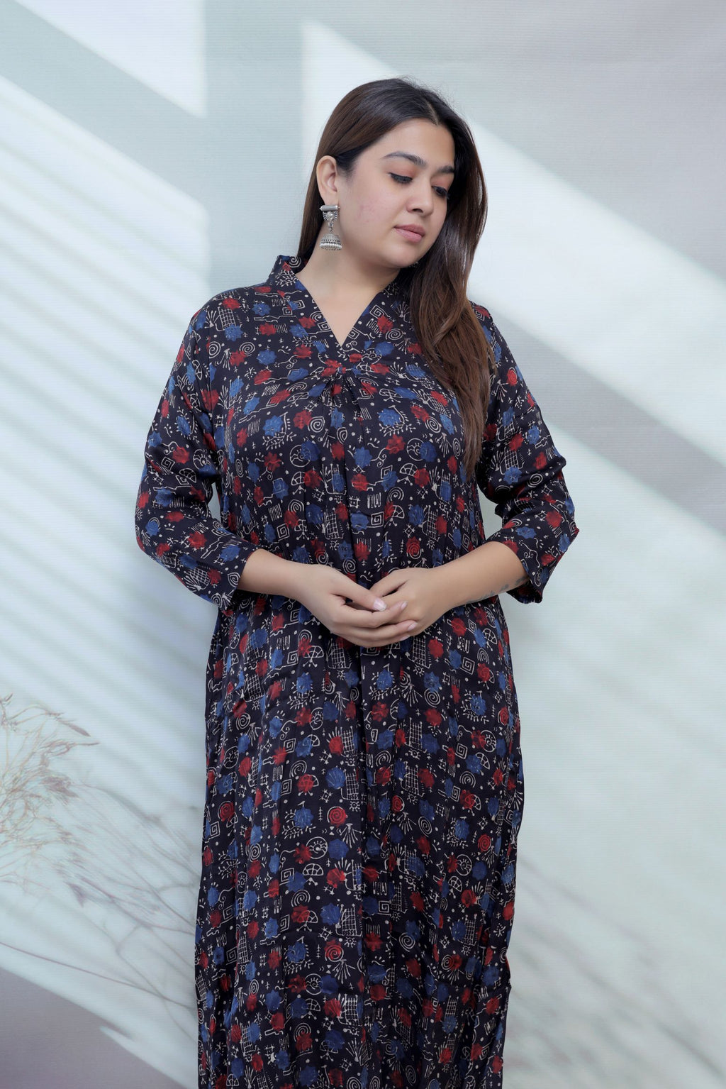 Keshvi Ajarakh Modal Silk One piece Kurti