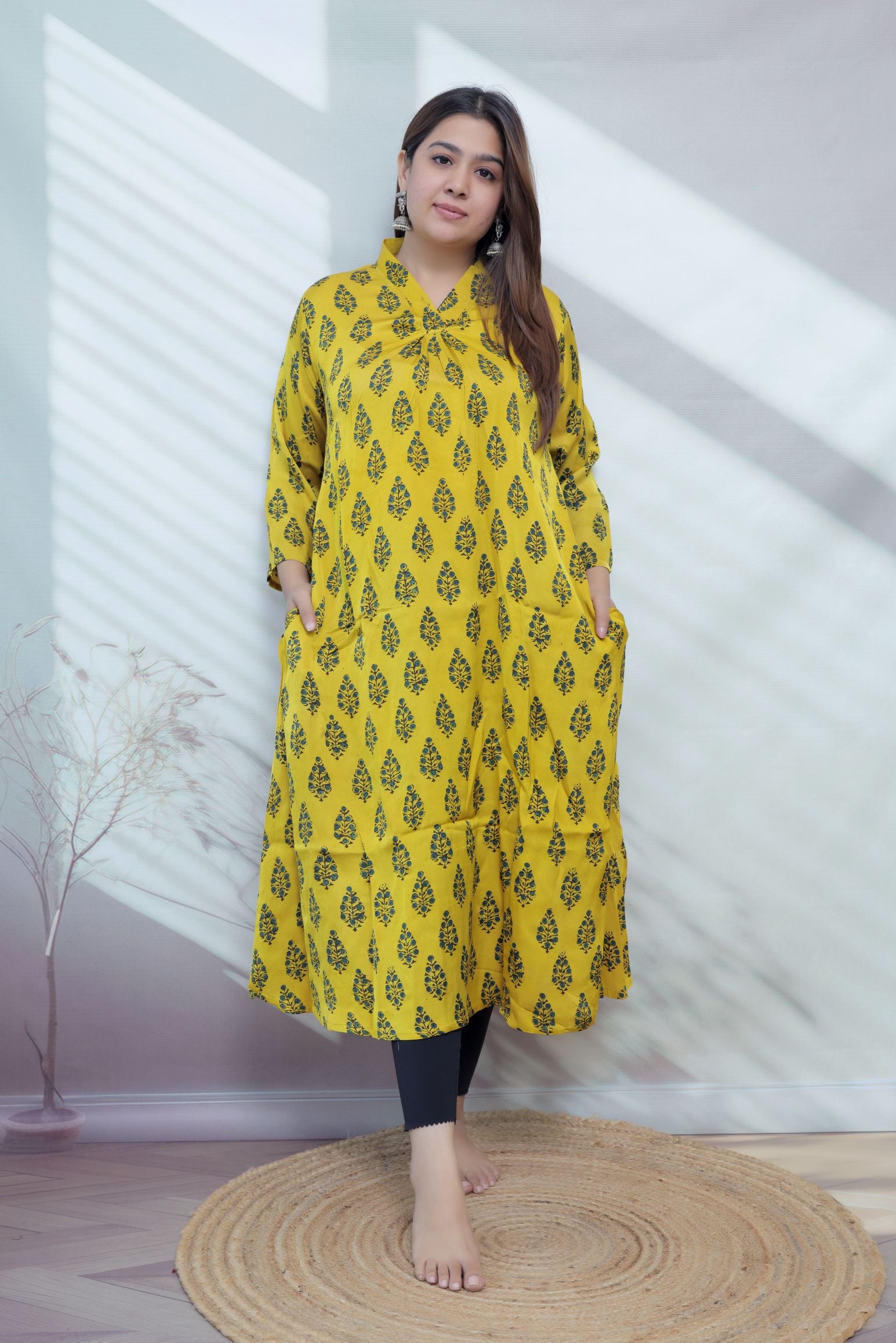 Keshvi Ajarakh Modal Silk One piece Kurti