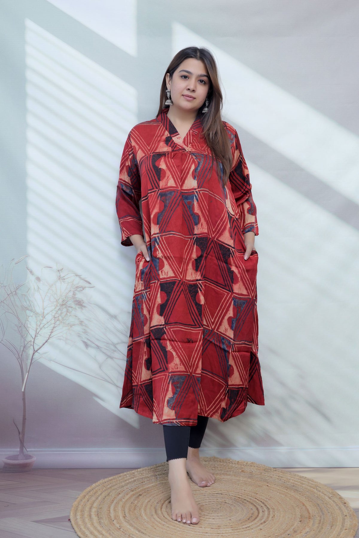Keshvi Ajarakh Modal Silk One piece Kurti