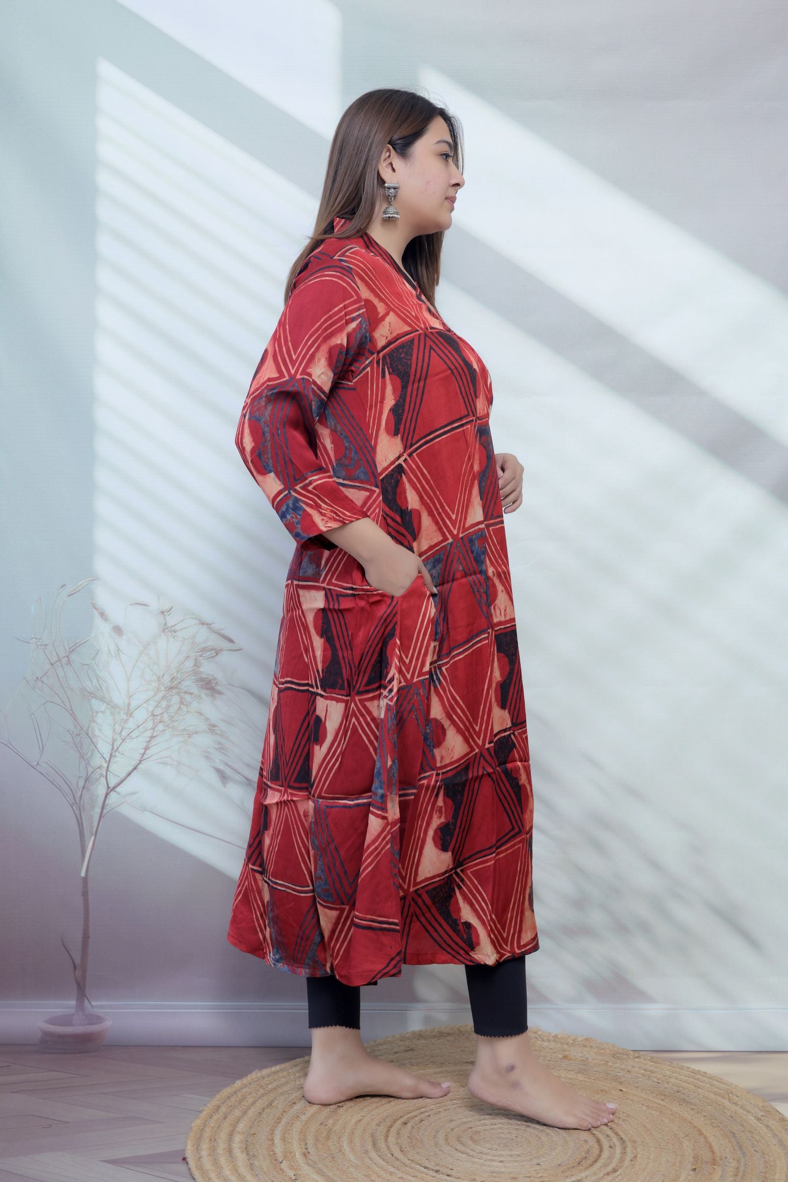 Keshvi Ajarakh Modal Silk One piece Kurti