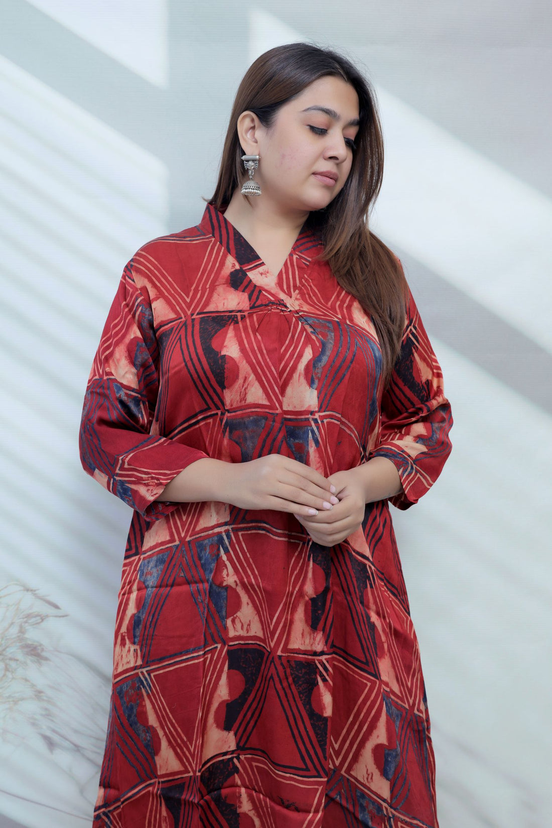 Keshvi Ajarakh Modal Silk One piece Kurti