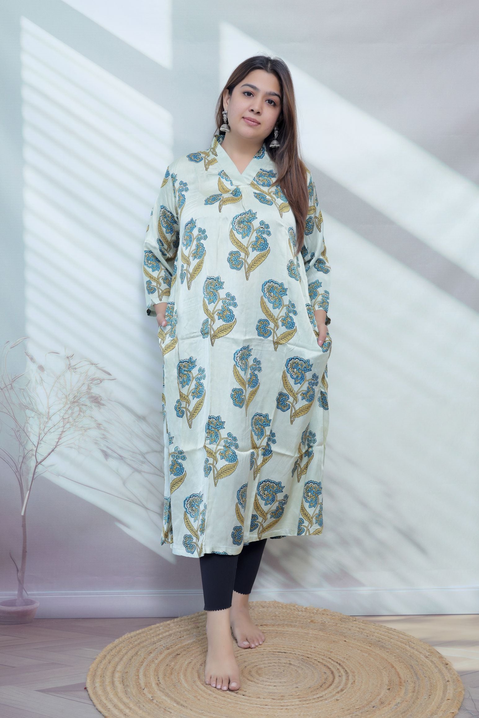 Keshvi Ajarakh Modal Silk One piece Kurti