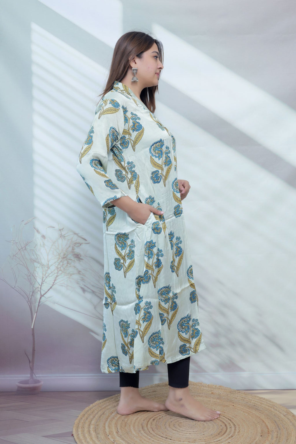 Keshvi Ajarakh Modal Silk One piece Kurti
