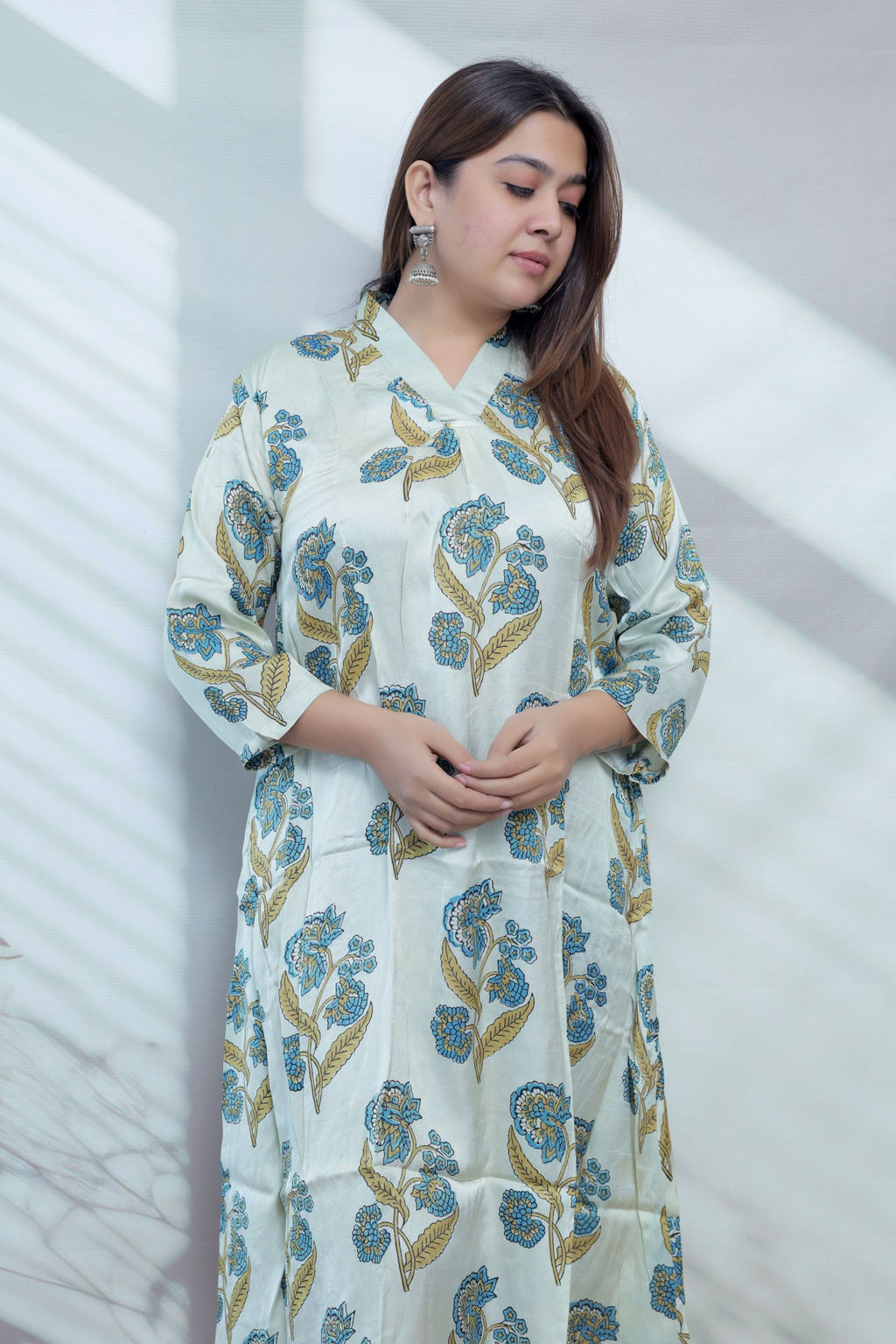 Keshvi Ajarakh Modal Silk One piece Kurti