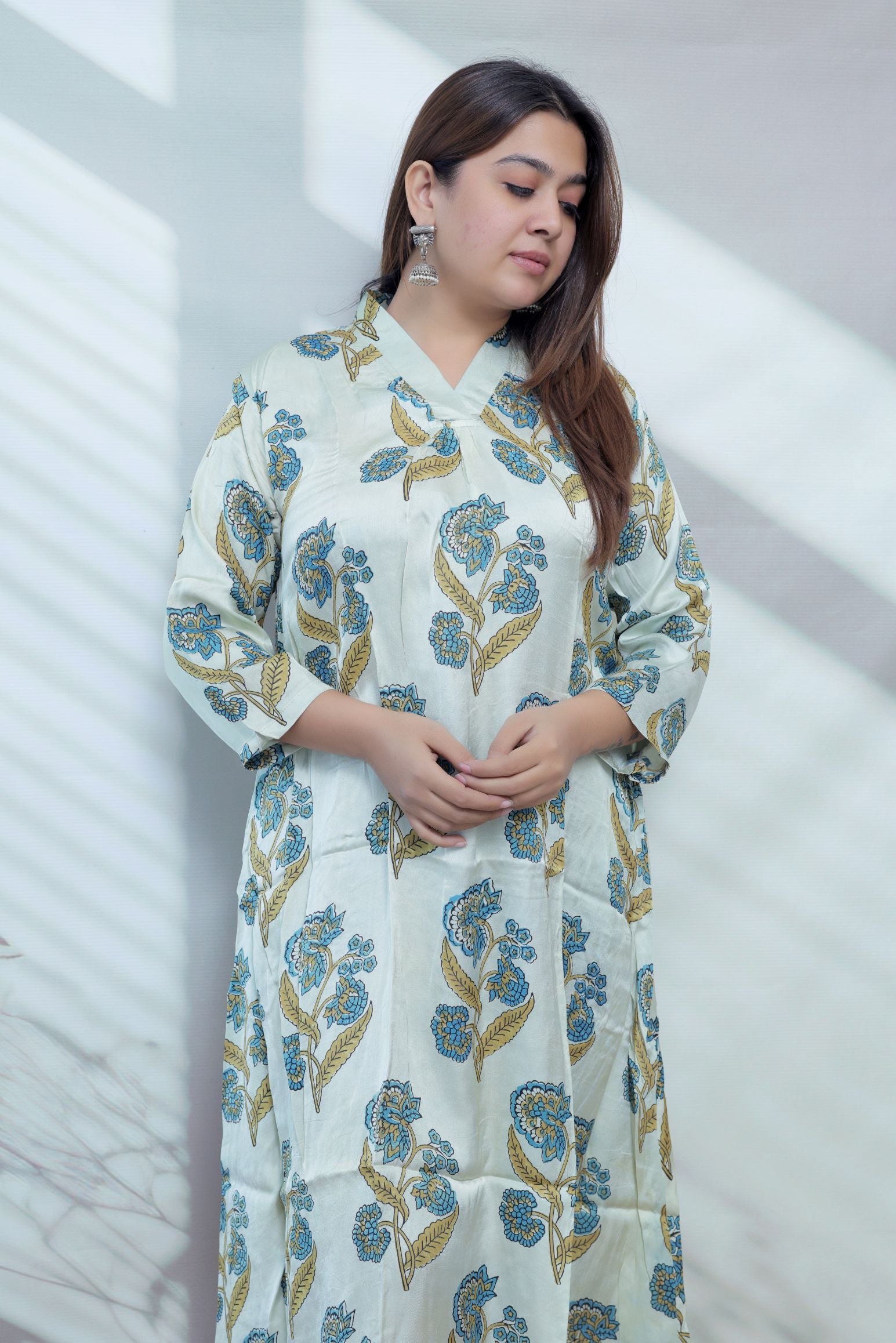 Keshvi Ajarakh Modal Silk One piece Kurti