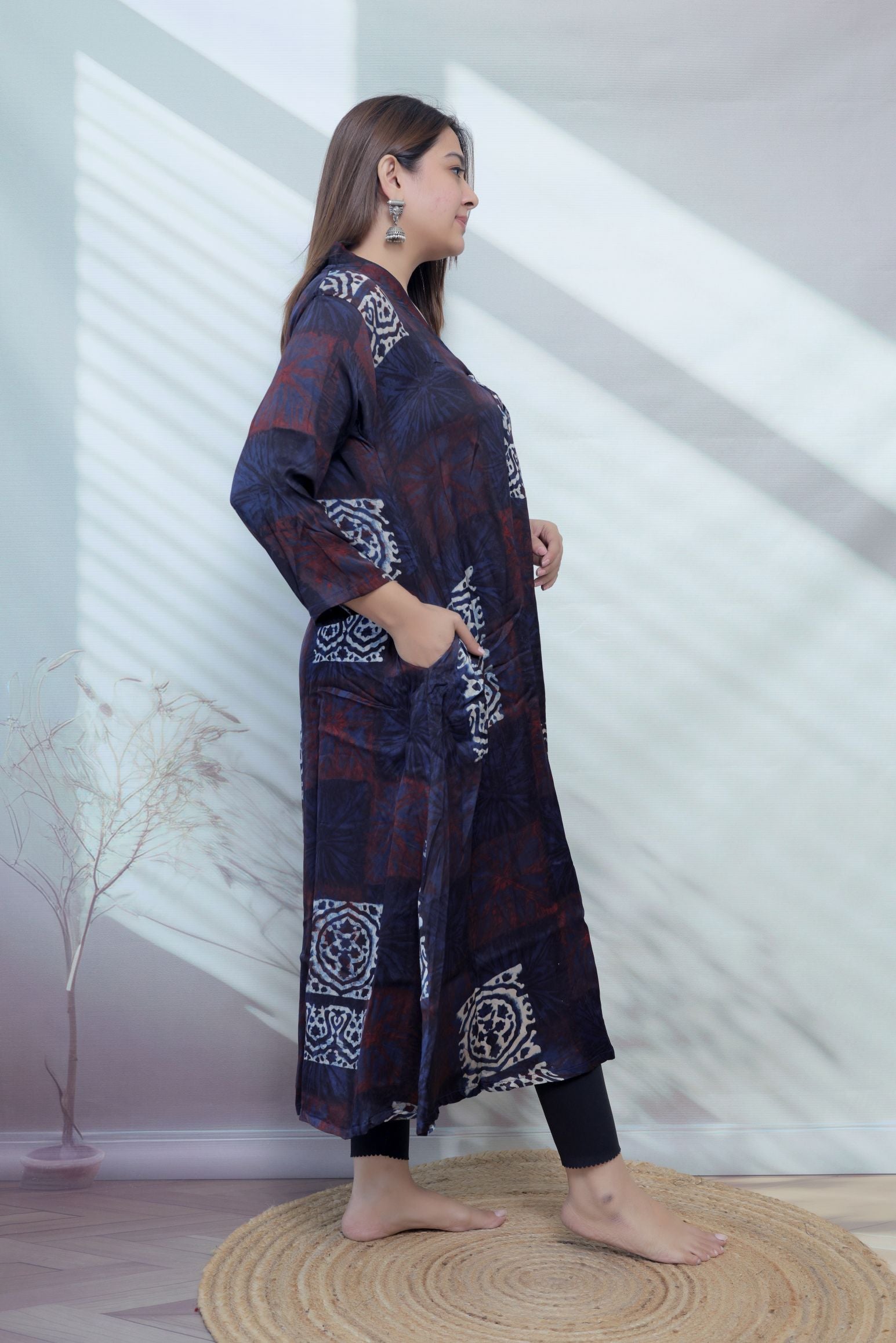 Keshvi Ajarakh Modal Silk One piece Kurti