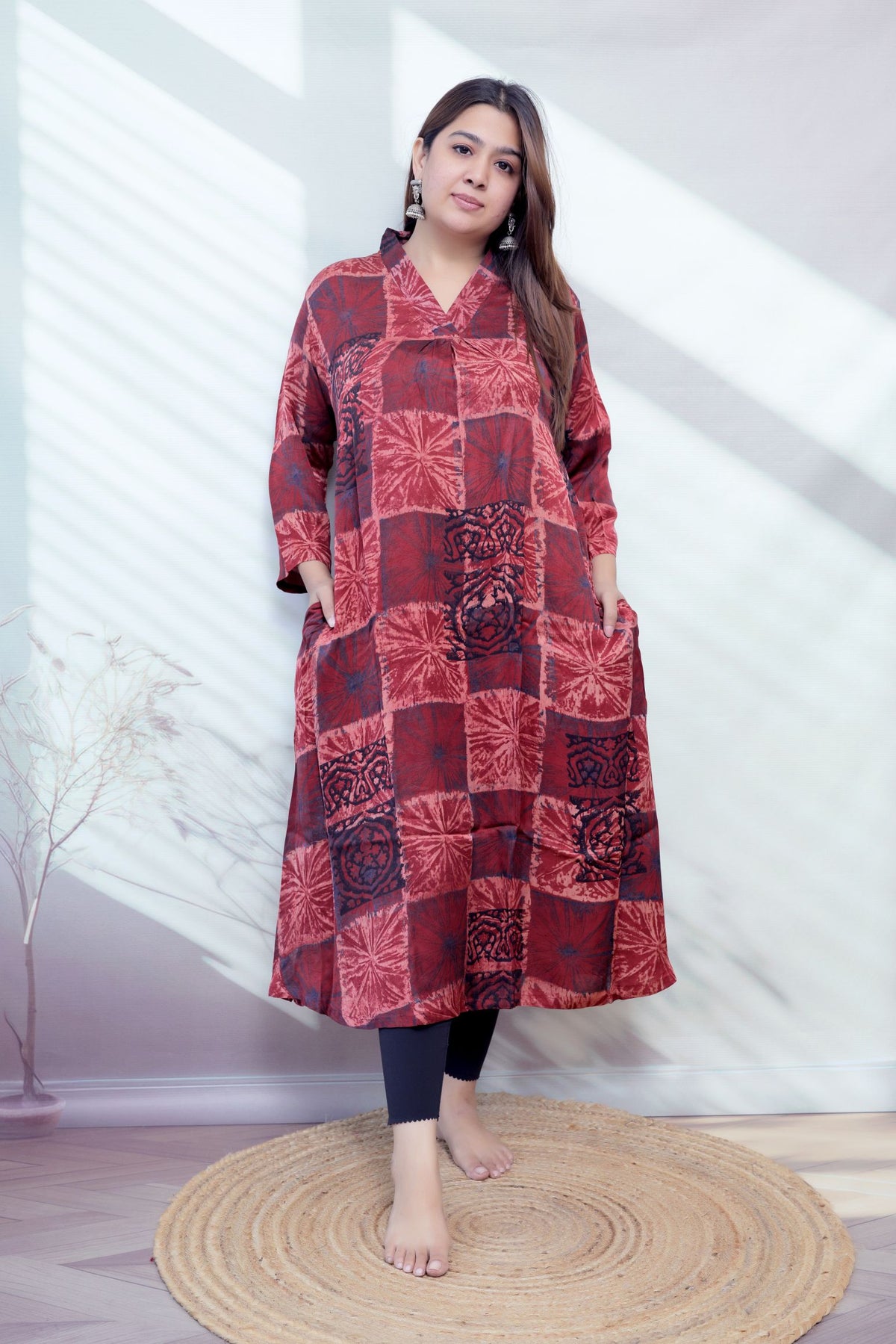 Keshvi Ajarakh Modal Silk One piece Kurti