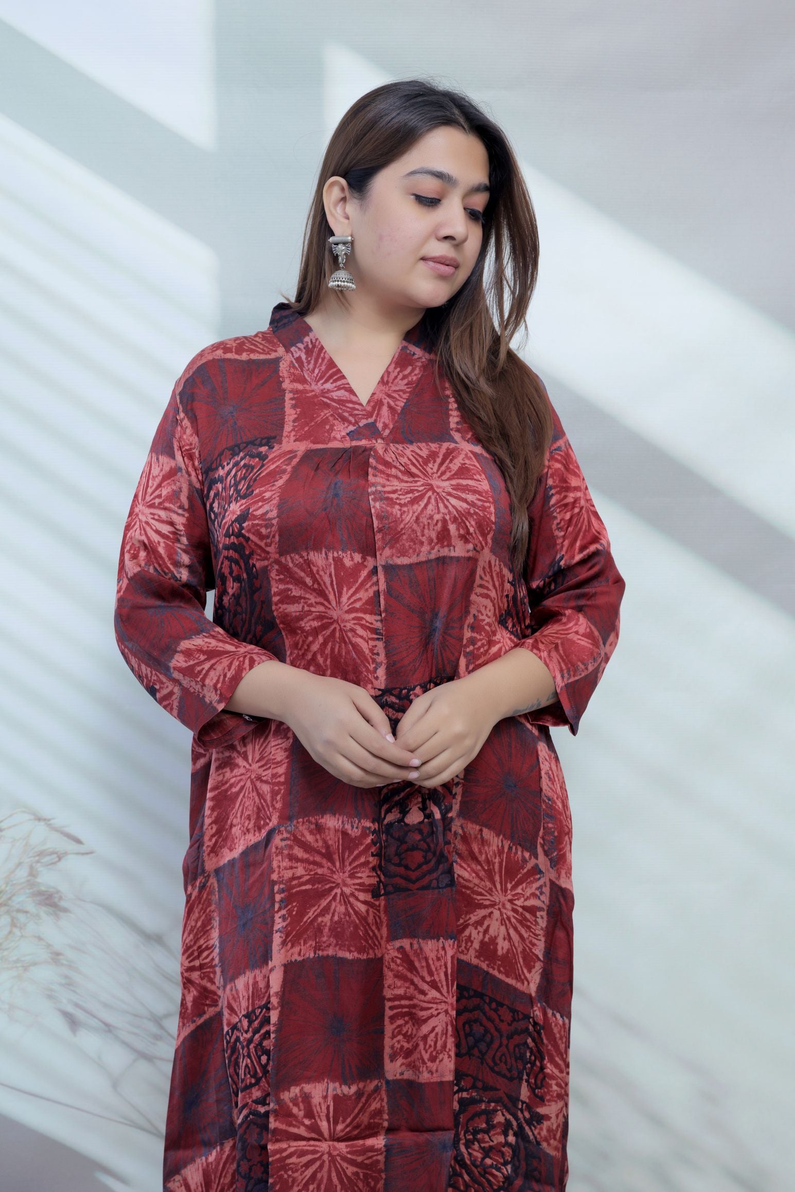 Keshvi Ajarakh Modal Silk One piece Kurti