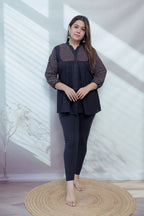 Kiara Plain-Ajarakh Cotton Short Top