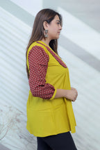 Kiara Plain-Ajarakh Cotton Short Top