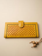 Yellow Punching Handcrafted Leather Wallet