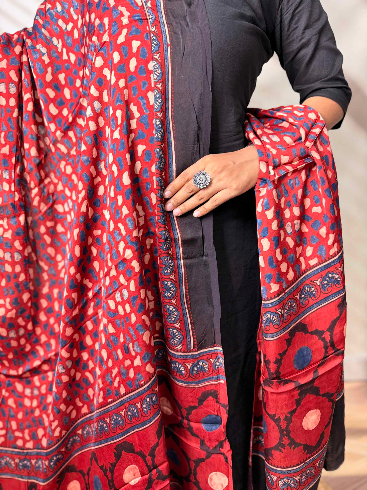 Ajarakh Modal Silk Dupatta