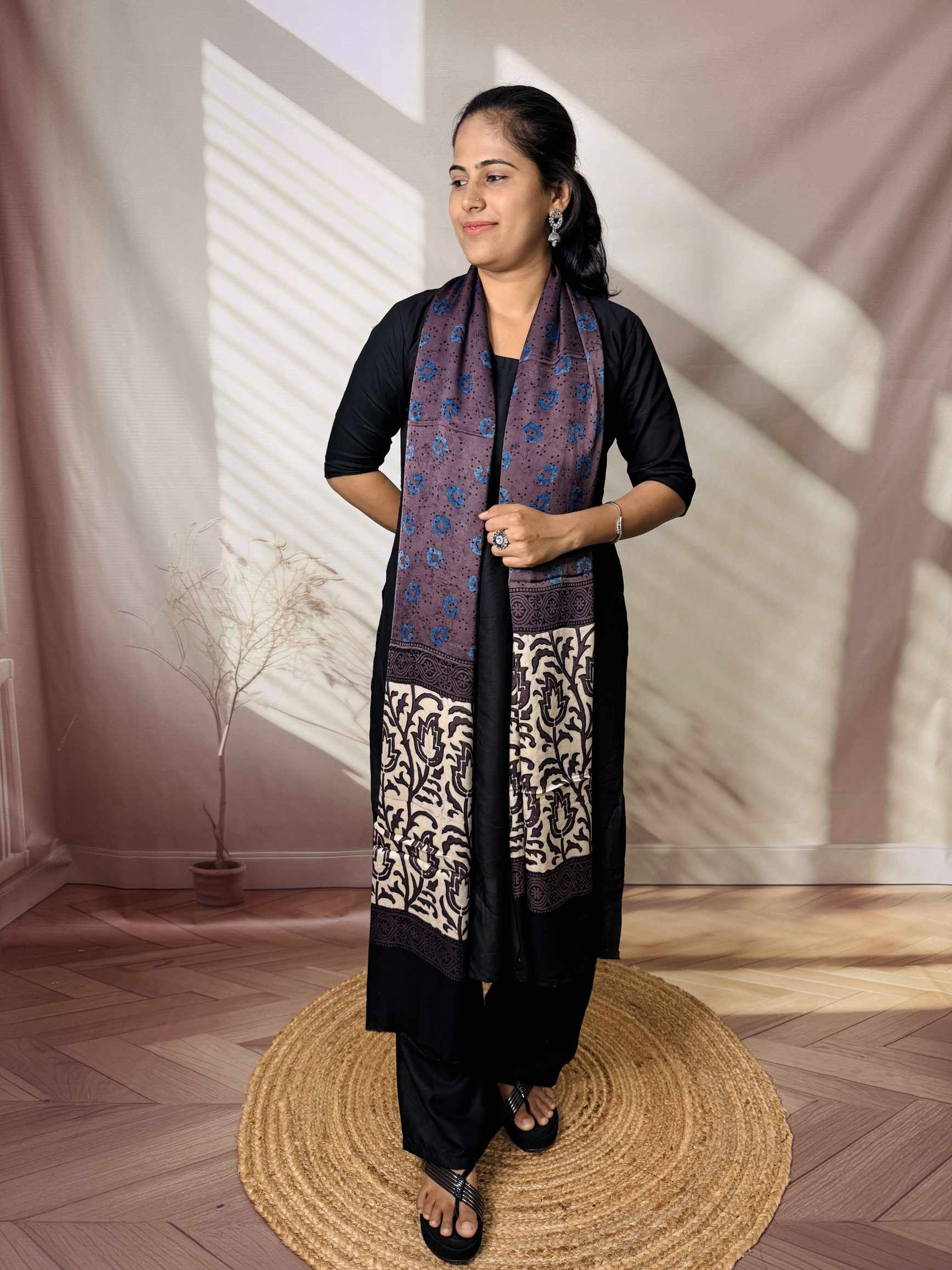 Ajarakh Modal Silk Dupatta