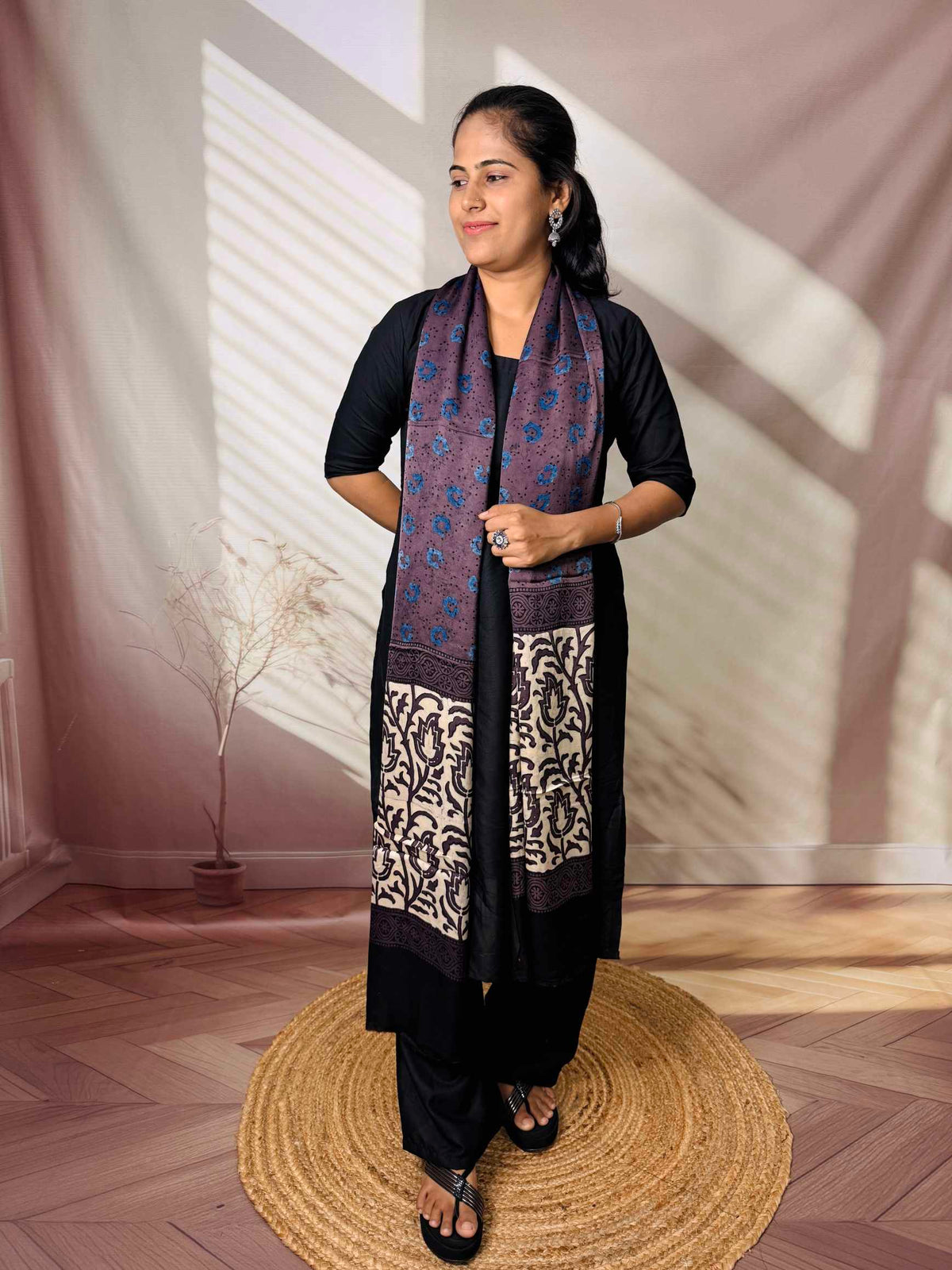 Ajarakh Modal Silk Dupatta