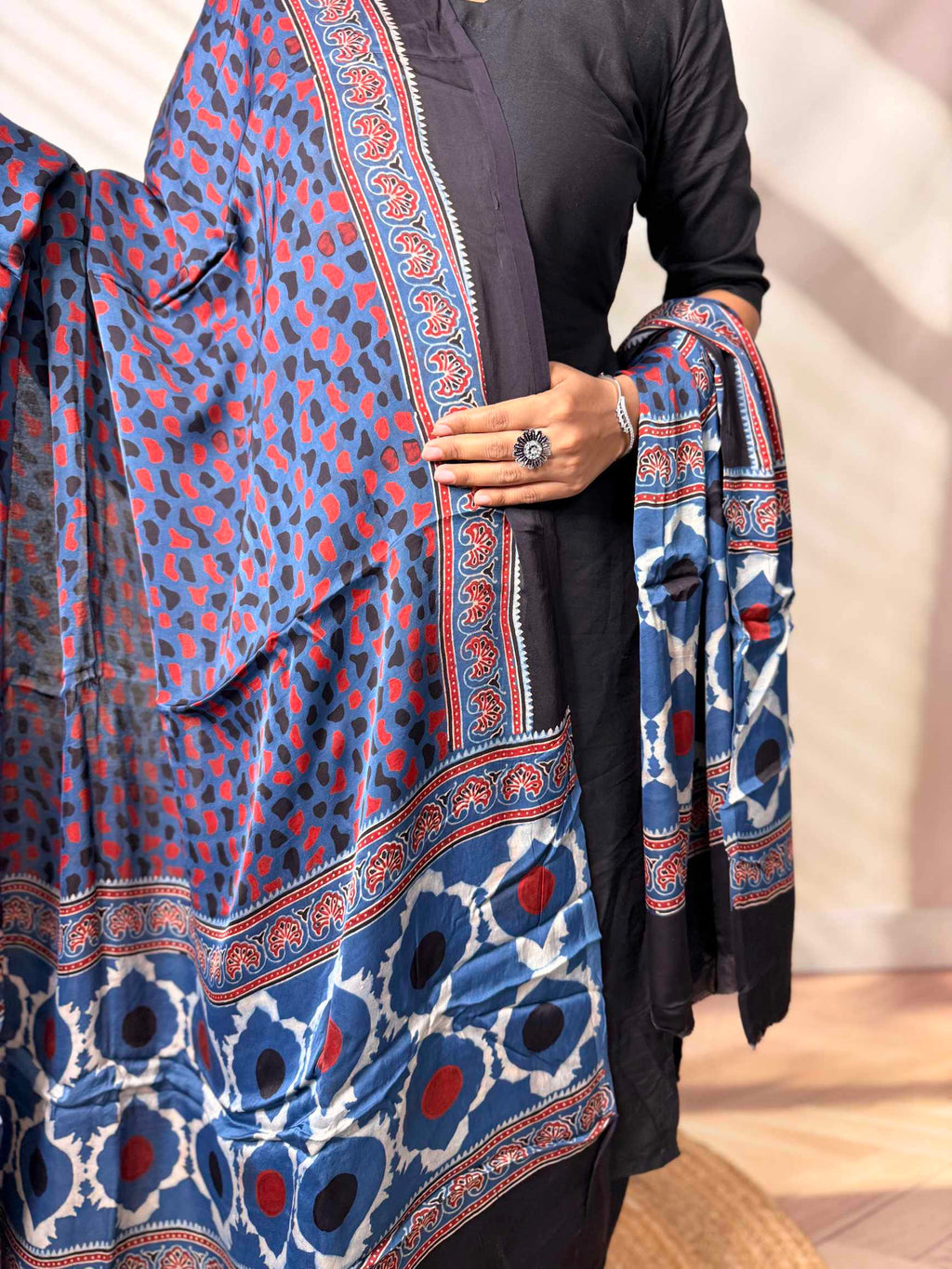 Ajarakh Modal Silk Dupatta