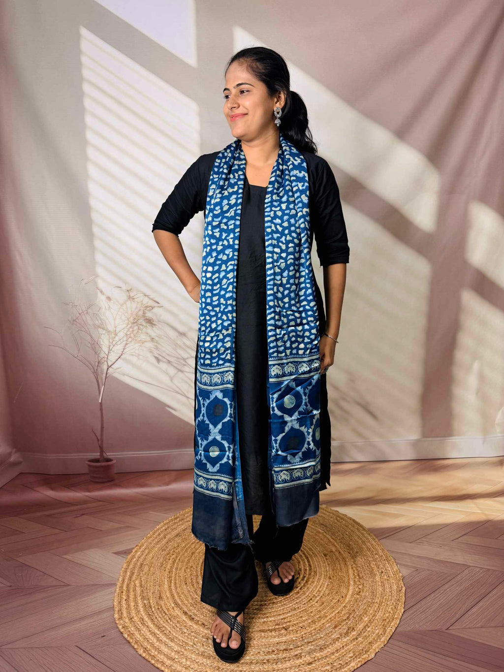Ajarakh Modal Silk Dupatta