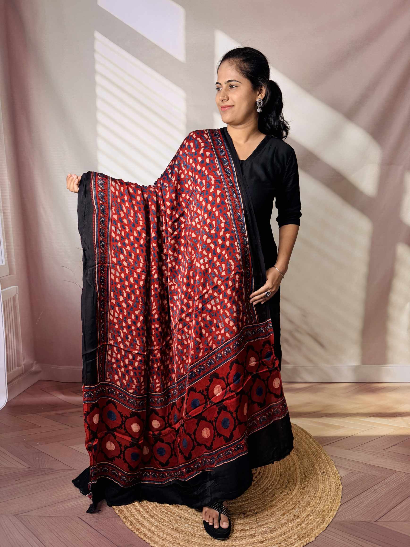Ajarakh Modal Silk Dupatta
