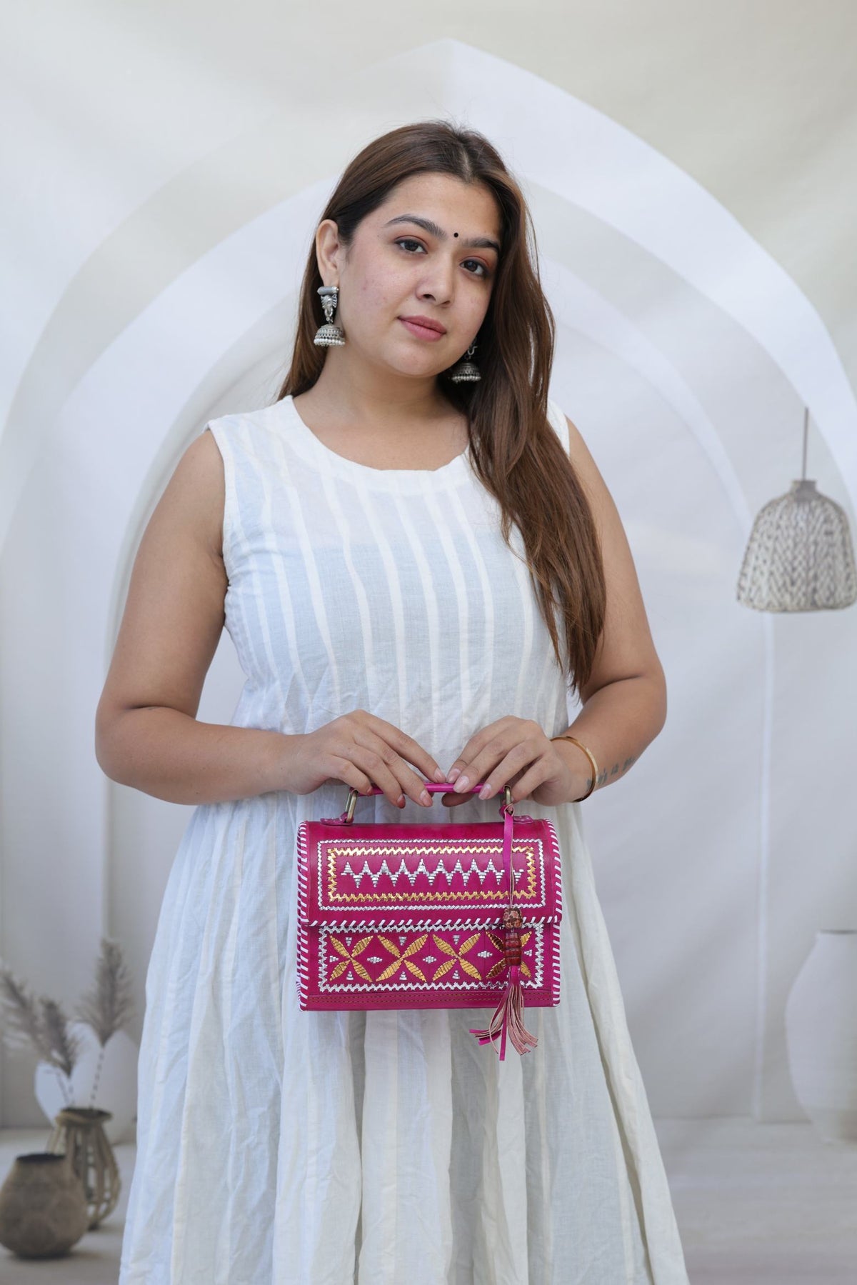 Kutchhi Pink Jari Hut - The Sling