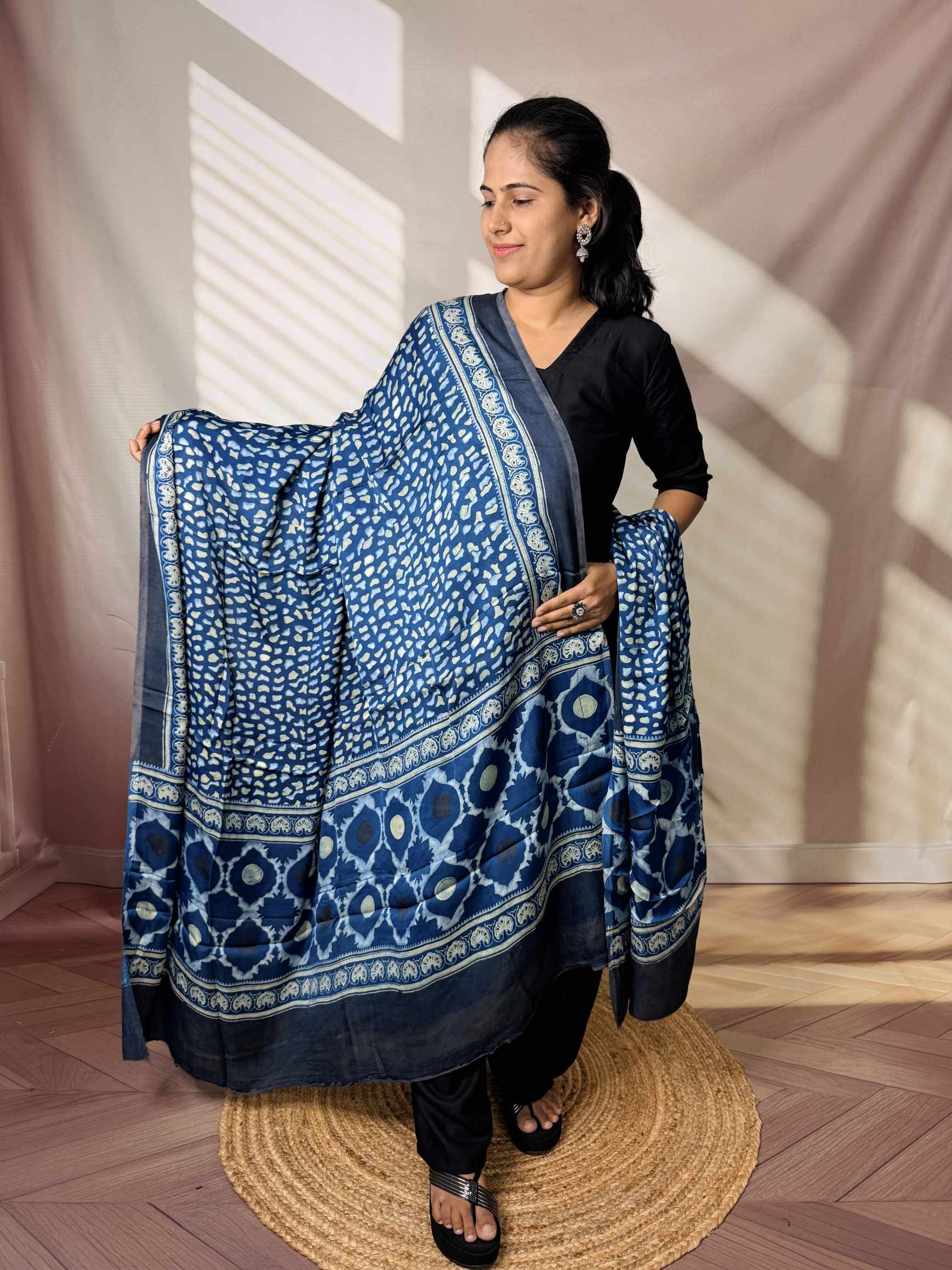 Ajarakh Modal Silk Dupatta