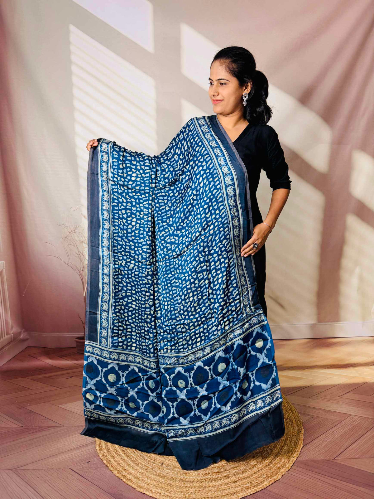 Ajarakh Modal Silk Dupatta