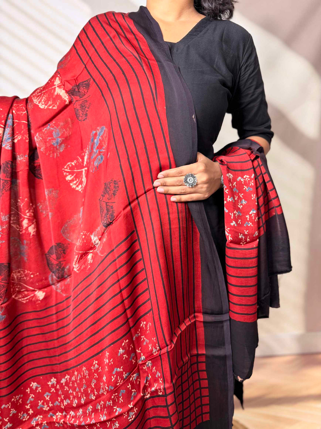 Ajarakh Modal Silk Dupatta