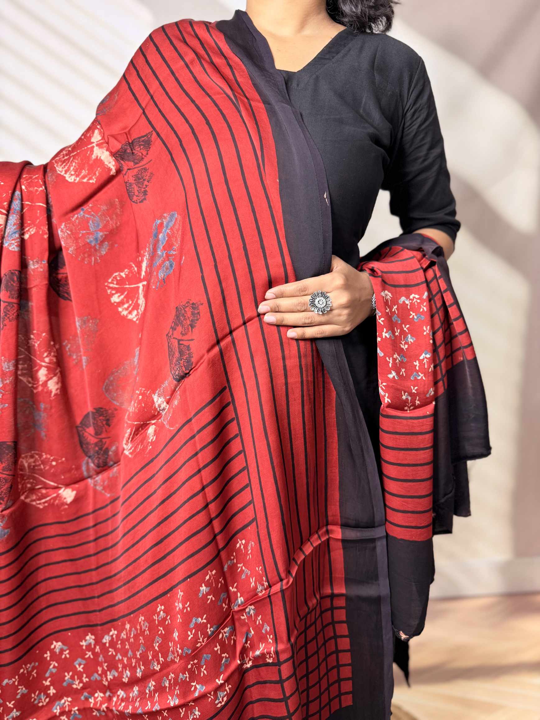 Ajarakh Modal Silk Dupatta