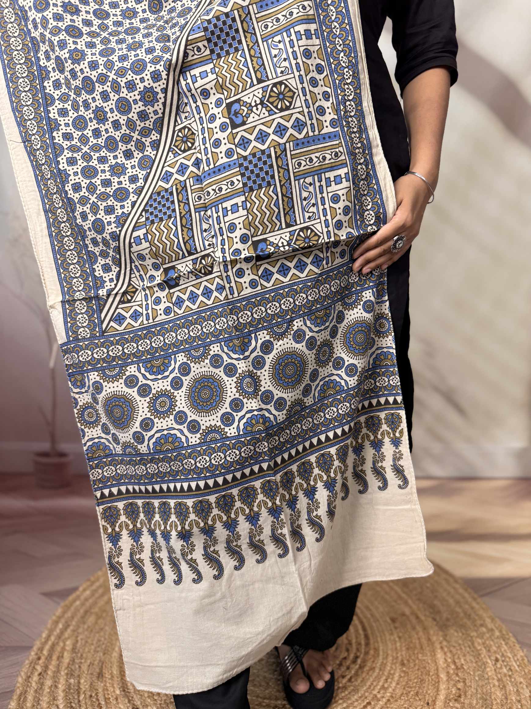 Ajrakh Print Pure Cotton Stole