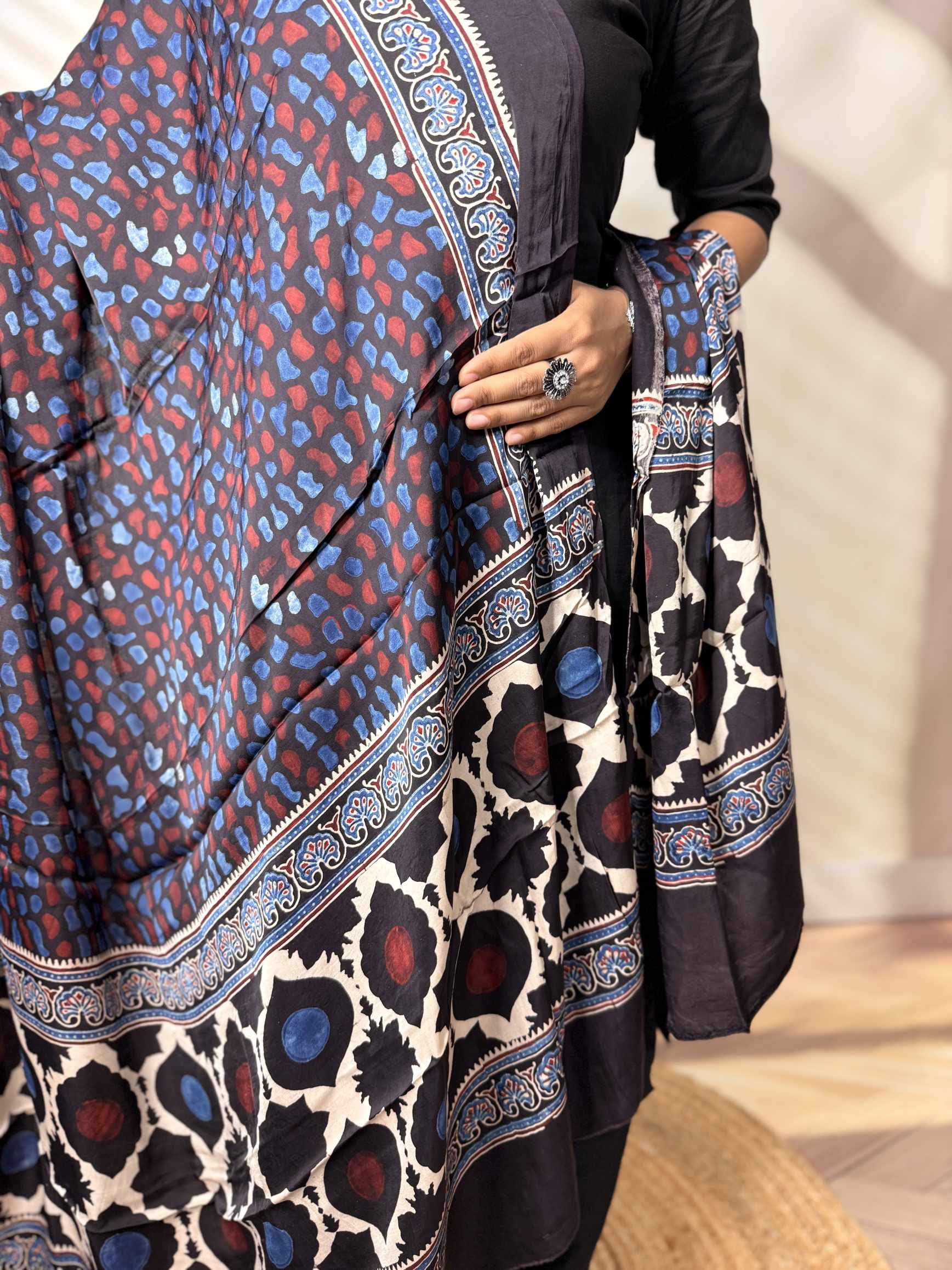 Ajarakh Modal Silk Dupatta