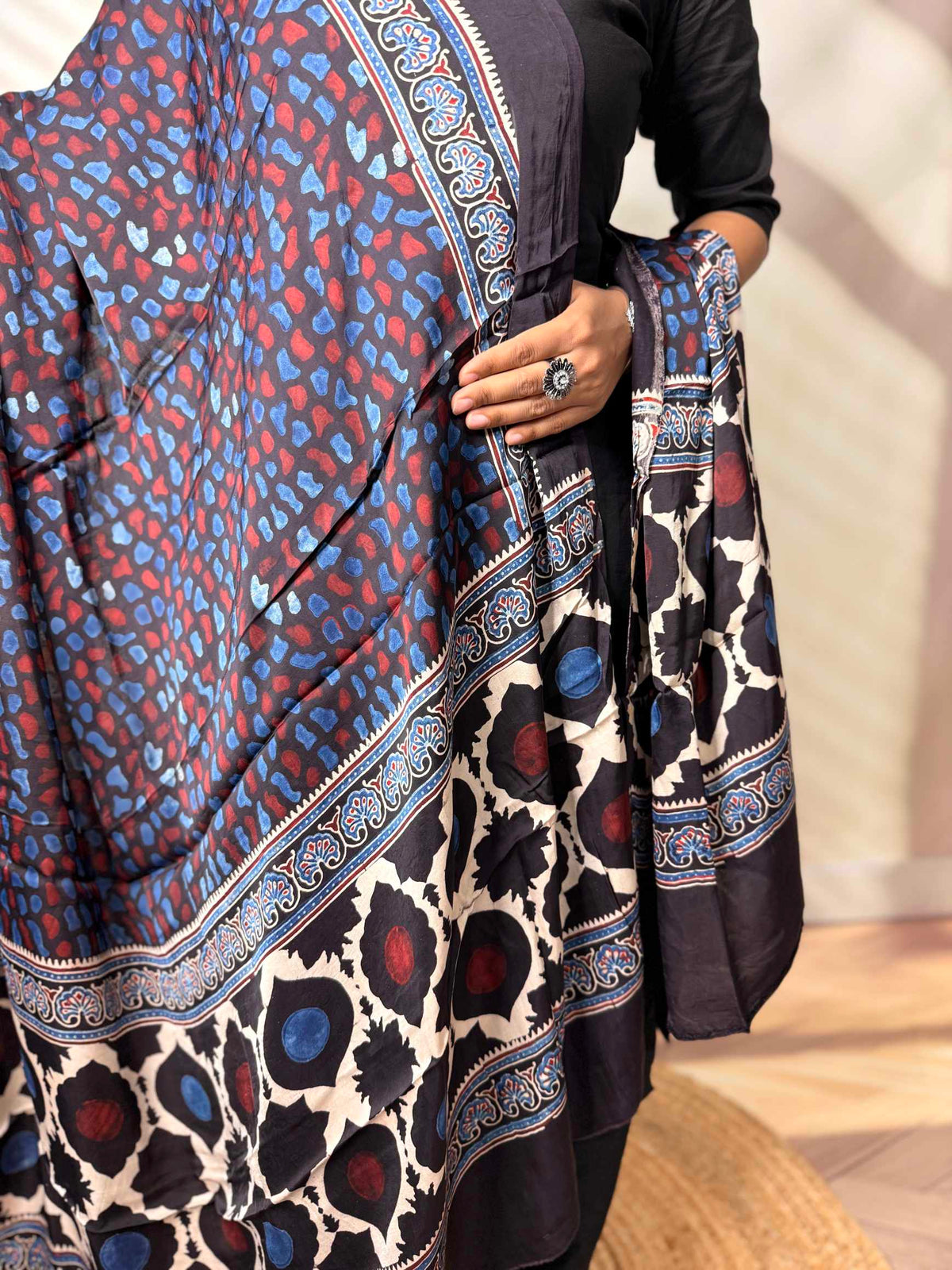 Ajarakh Modal Silk Dupatta
